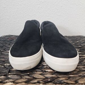 Steve Madden‎ Women's Leather Suede Gills Sneaker Slip On Black White Size 8